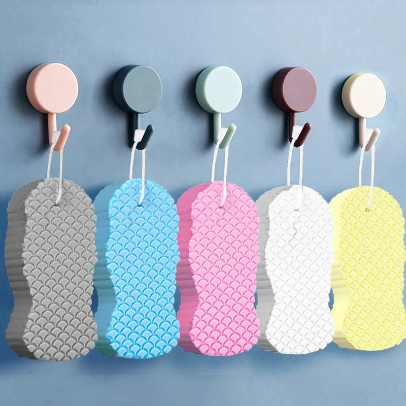 3D Fish Scale Baby Bath Sponge – Soft Exfoliating Body Scrubber for Infants & Toddlers, Gentle Skin Cleansing Sponge with Raised Texture, Pain-Free Shower Scrub for Delicate Skin
